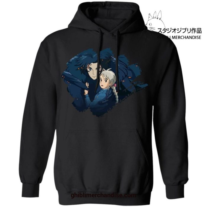 Dark Howl And Sophie Hoodie Black / S