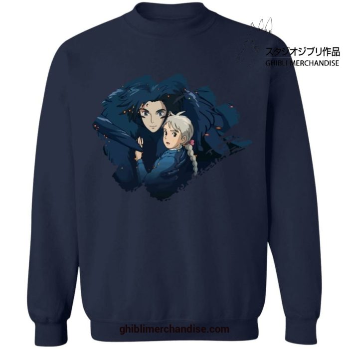 Dark Howl And Sophie Sweatshirt Navy Blue / S