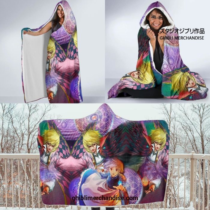 Enlightened Howls Moving Castle Hooded Blanket