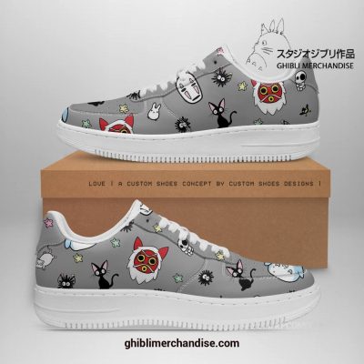 Ghibli Characters Grey Air Force Shoes