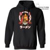 Howls Moving Castle Calcifer Loves Ramen Hoodie Black / S