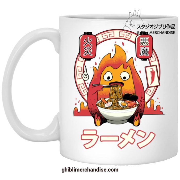 Howls Moving Castle Calcifer Loves Ramen Mug