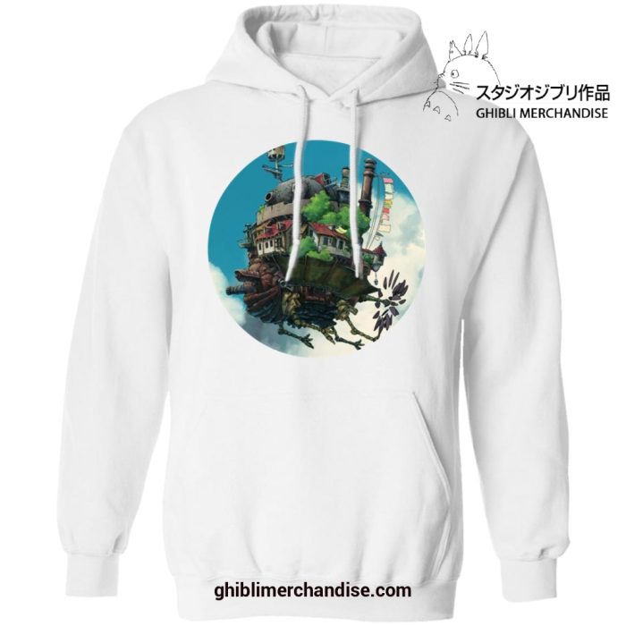 Howls Moving Castle In The Sky Hoodie White / S