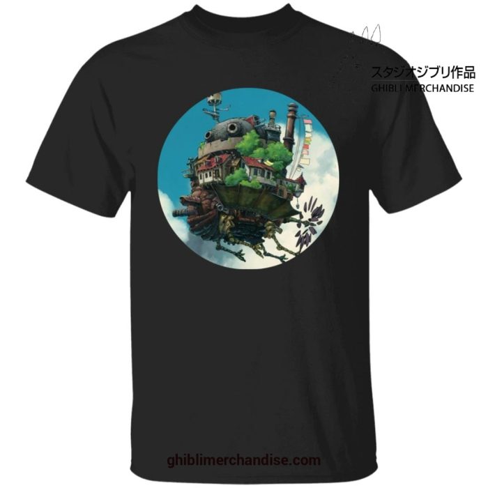 Howls Moving Castle In The Sky T-Shirt Black / S