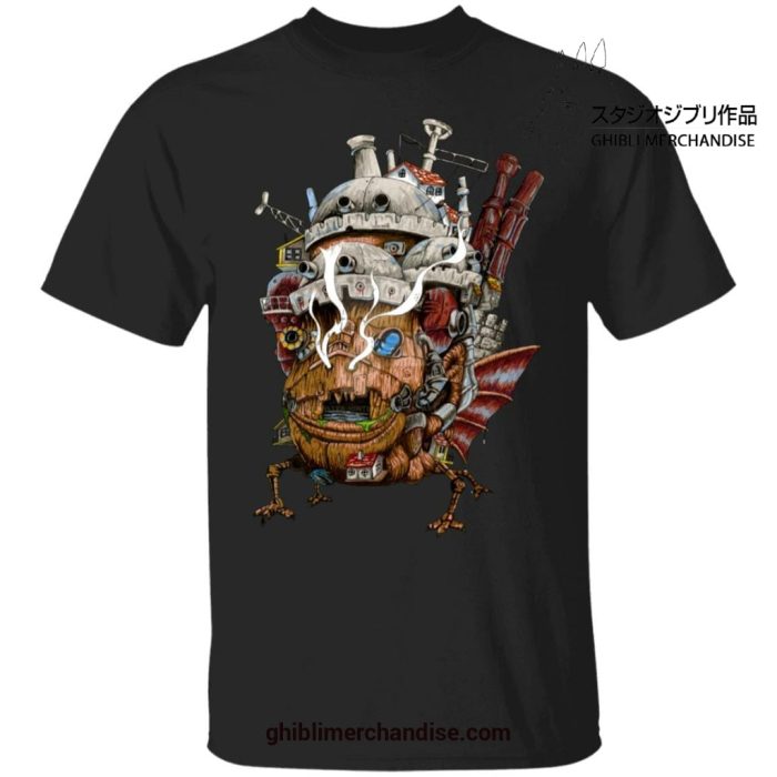 Howls Moving Castle Smoking T-Shirt Black / S