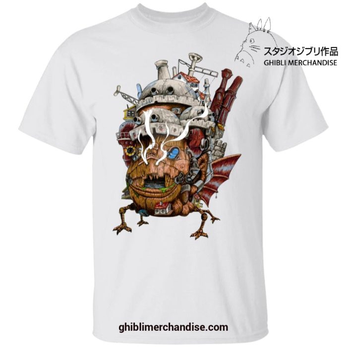 Howls Moving Castle Smoking T-Shirt White / S