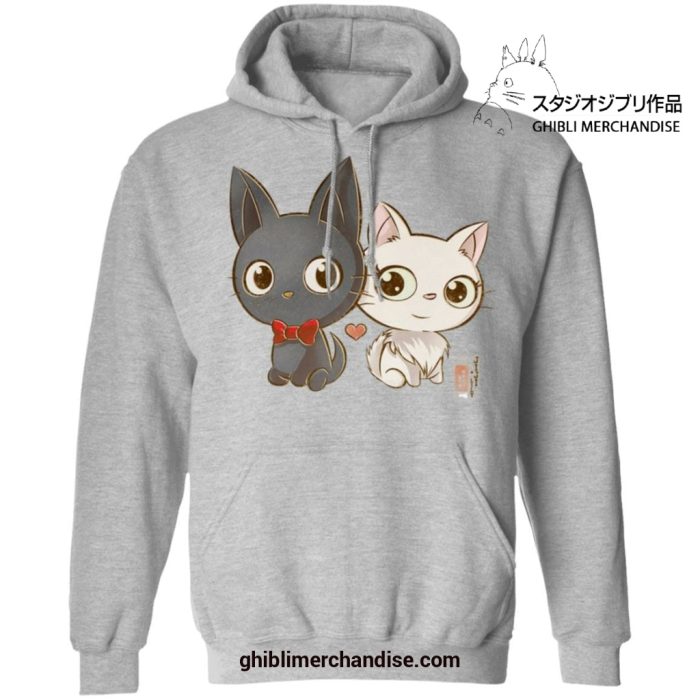 Jiji And Lily Chibi Style Hoodie Gray / S