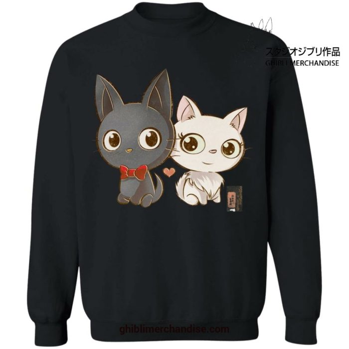 Jiji And Lily Chibi Style Sweatshirt Black / S