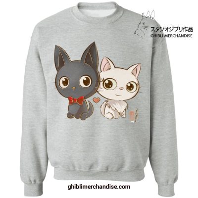 Jiji And Lily Chibi Style Sweatshirt Gray / S