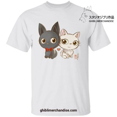 Jiji And Lily Chibi Style T-Shirt White / S