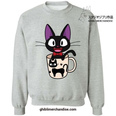 Jiji In The Cat Cup Sweatshirt Gray / S