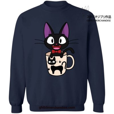 Jiji In The Cat Cup Sweatshirt Navy Blue / S