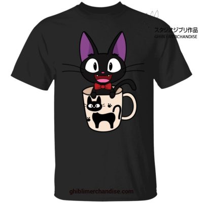 Jiji In The Cat Cup T-Shirt Black / S