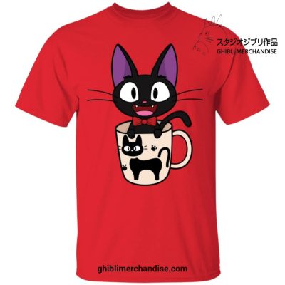 Jiji In The Cat Cup T-Shirt Red / S