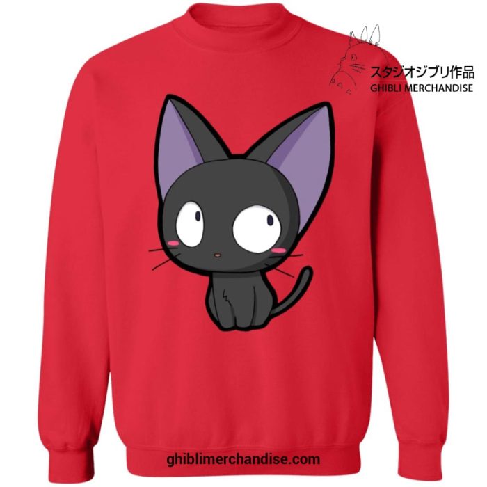 Kikis Delivery Service Chibi Style Jiji Sweatshirt Red / S