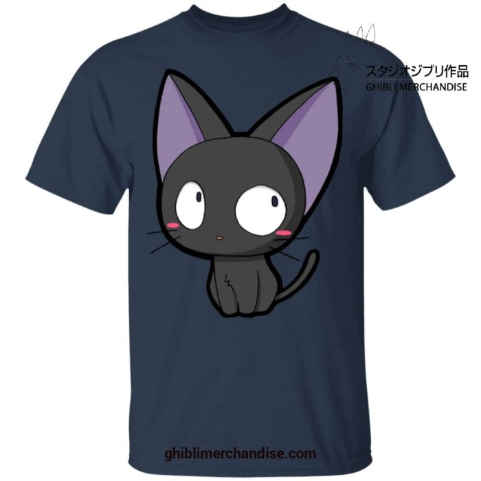 Kikis Delivery Service Chibi Style Jiji T-Shirt Navy Blue / S