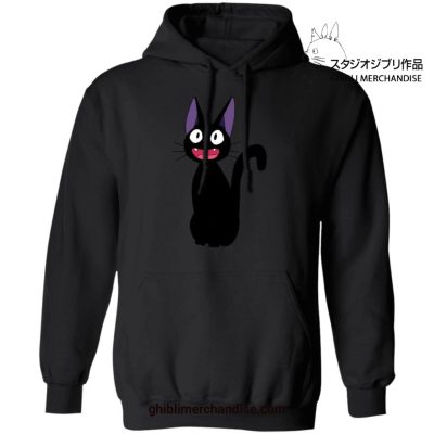 Kikis Delivery Service Cute Jiji Cat Hoodie Black / S