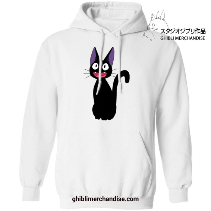 Kikis Delivery Service Cute Jiji Cat Hoodie White / S