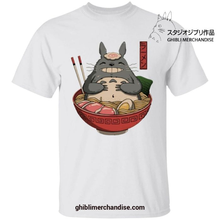 My Neighbor Totoro In The Ramen Bowl T-Shirt White / S