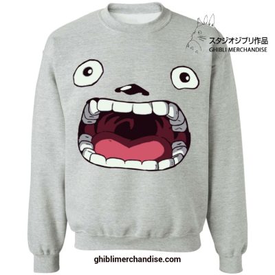 My Neighbor Totoro With Big Mouth Sweatshirt Gray / S