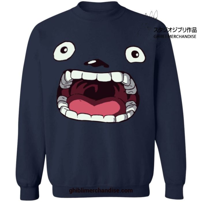 My Neighbor Totoro With Big Mouth Sweatshirt Navy Blue / S