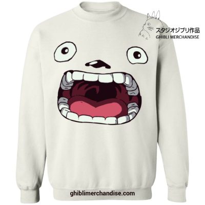 My Neighbor Totoro With Big Mouth Sweatshirt White / S