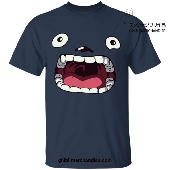 My Neighbor Totoro With Big Mouth T-Shirt Navy Blue / S