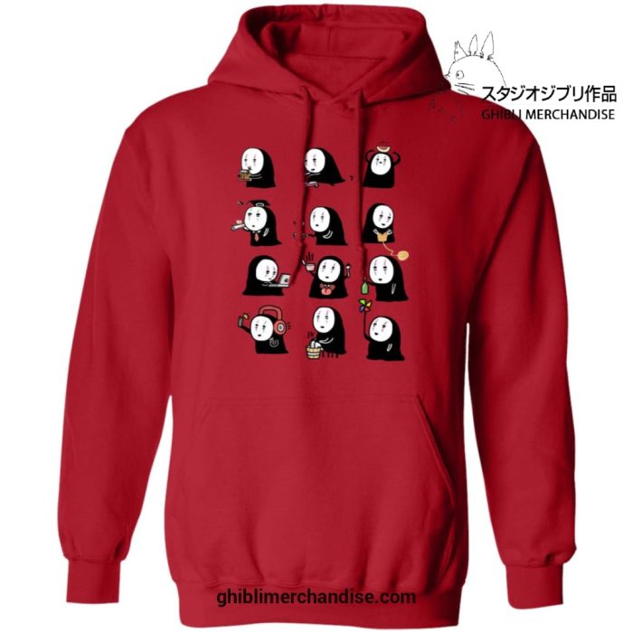 No Face Cute Emotion Collection Hoodie Red / S