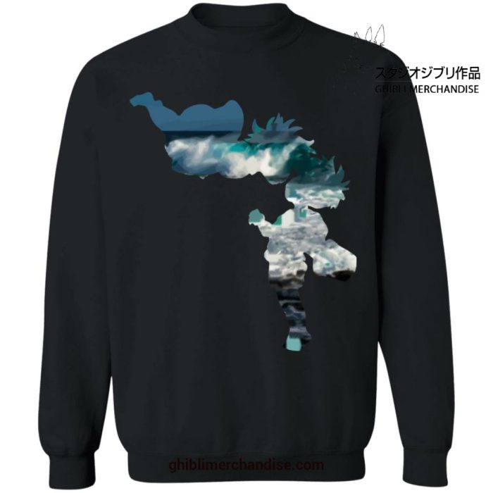 Ponyo And Sasuke Cutout Style Sweatshirt Black / S