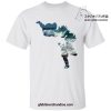 Ponyo And Sasuke Cutout Style T-Shirt White / S