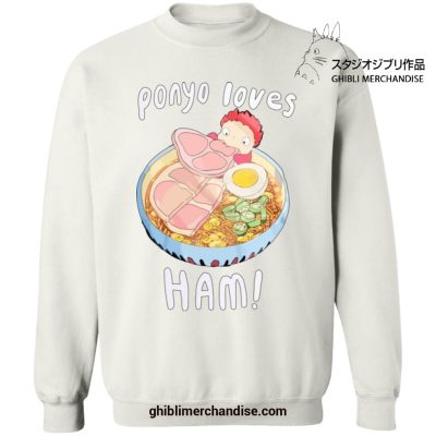 Ponyo Loves Ham Sweatshirt White / S