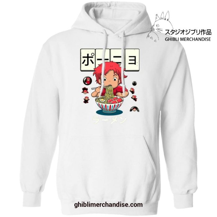 Ponyo With First Ramen Hoodie White / S