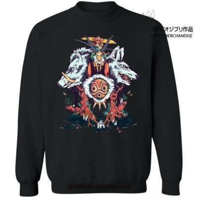 Princess Mononoke Characters Sweatshirt Black / S