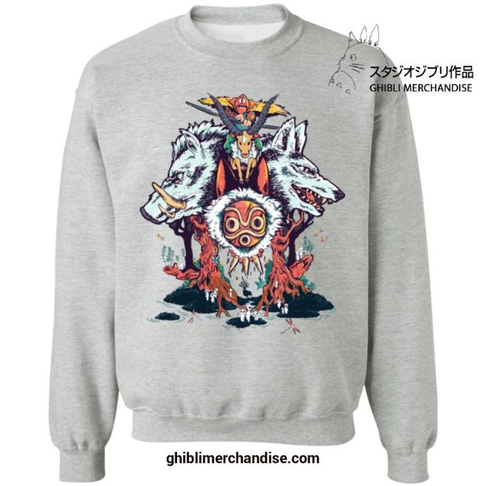 Princess Mononoke Characters Sweatshirt Gray / S