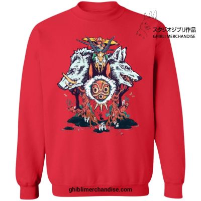 Princess Mononoke Characters Sweatshirt Red / S