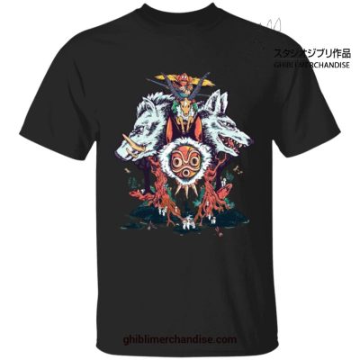 Princess Mononoke Characters T-Shirt Black / S