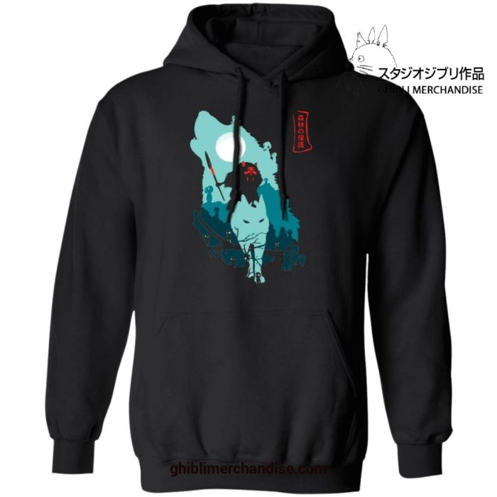 Princess Mononoke Forest Guardians Hoodie Black / S