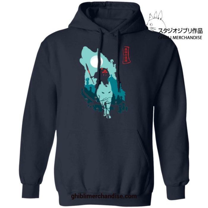 Princess Mononoke Forest Guardians Hoodie Navy Blue / S