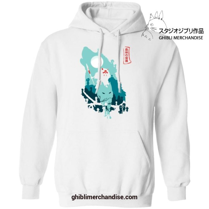 Princess Mononoke Forest Guardians Hoodie White / S