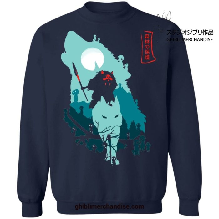 Princess Mononoke Forest Guardians Sweatshirt Navy Blue / S