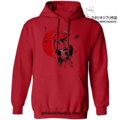 Princess Mononoke In Red Moon Hoodie / S