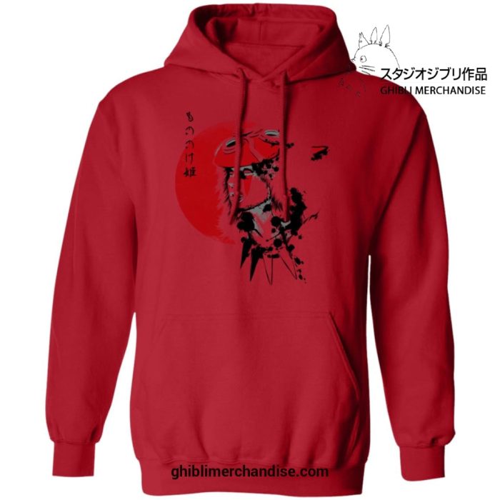 Princess Mononoke In Red Moon Hoodie / S