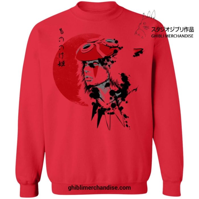 Princess Mononoke In Red Moon Sweatshirt / S