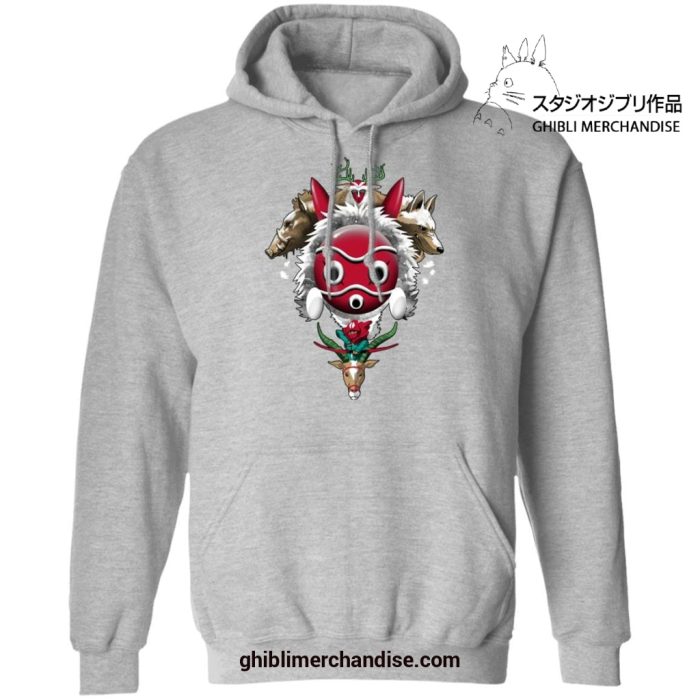 Princess Mononoke The Forest Protectors Hoodie Gray / S