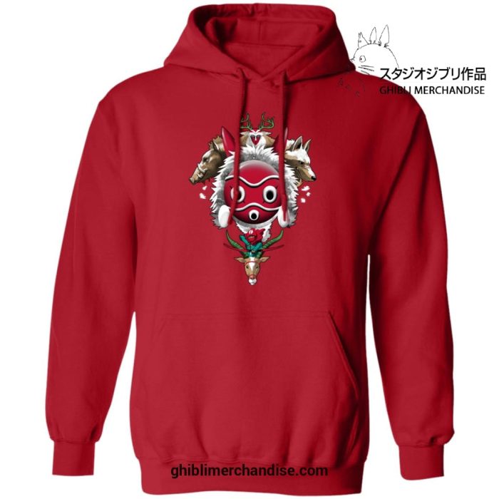 Princess Mononoke The Forest Protectors Hoodie Red / S