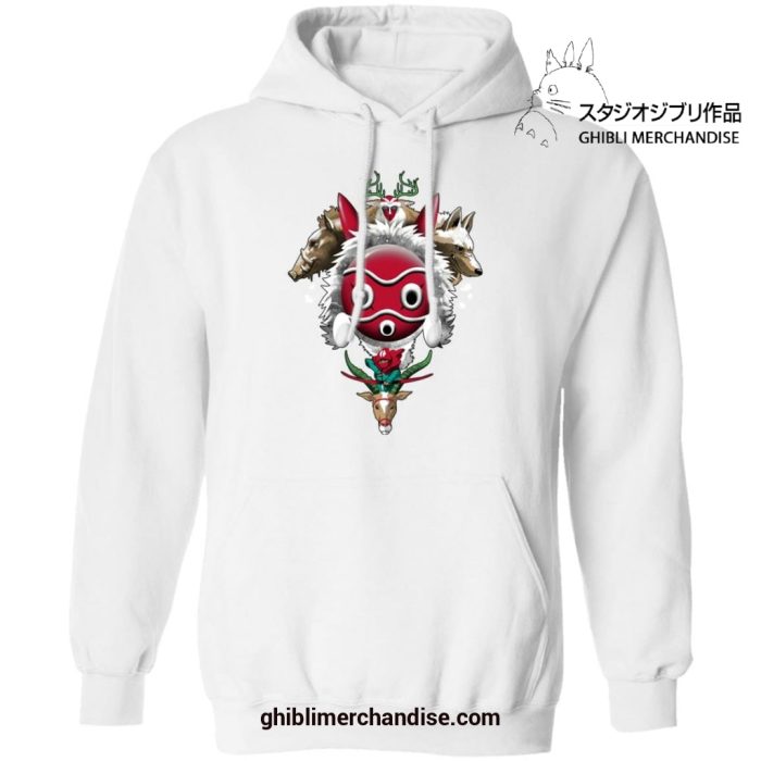 Princess Mononoke The Forest Protectors Hoodie White / S