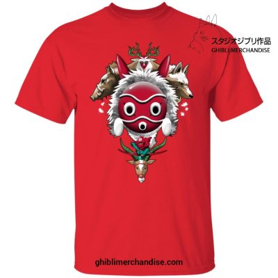 Princess Mononoke The Forest Protectors T-Shirt Red / S