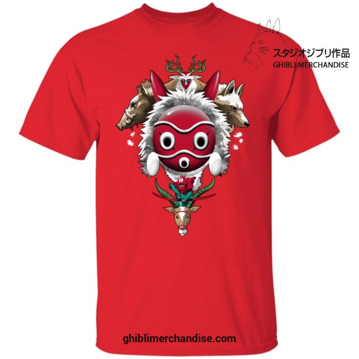 Princess Mononoke The Forest Protectors T-Shirt Red / S