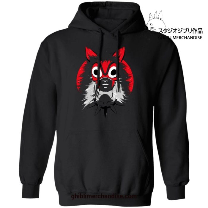 Princess Mononoke With Mask Hoodie Black / S