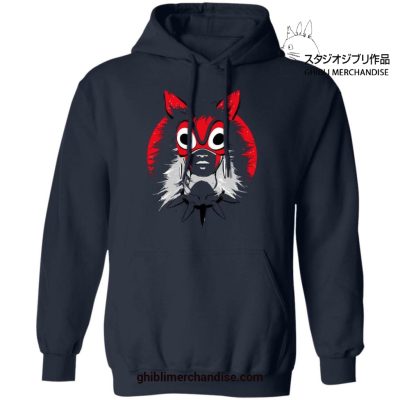 Princess Mononoke With Mask Hoodie Navy Blue / S